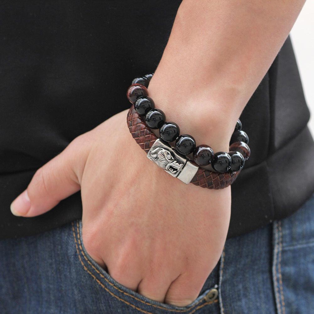 Stainless Steel Wolf Head Bracelet - RMKA SELECT