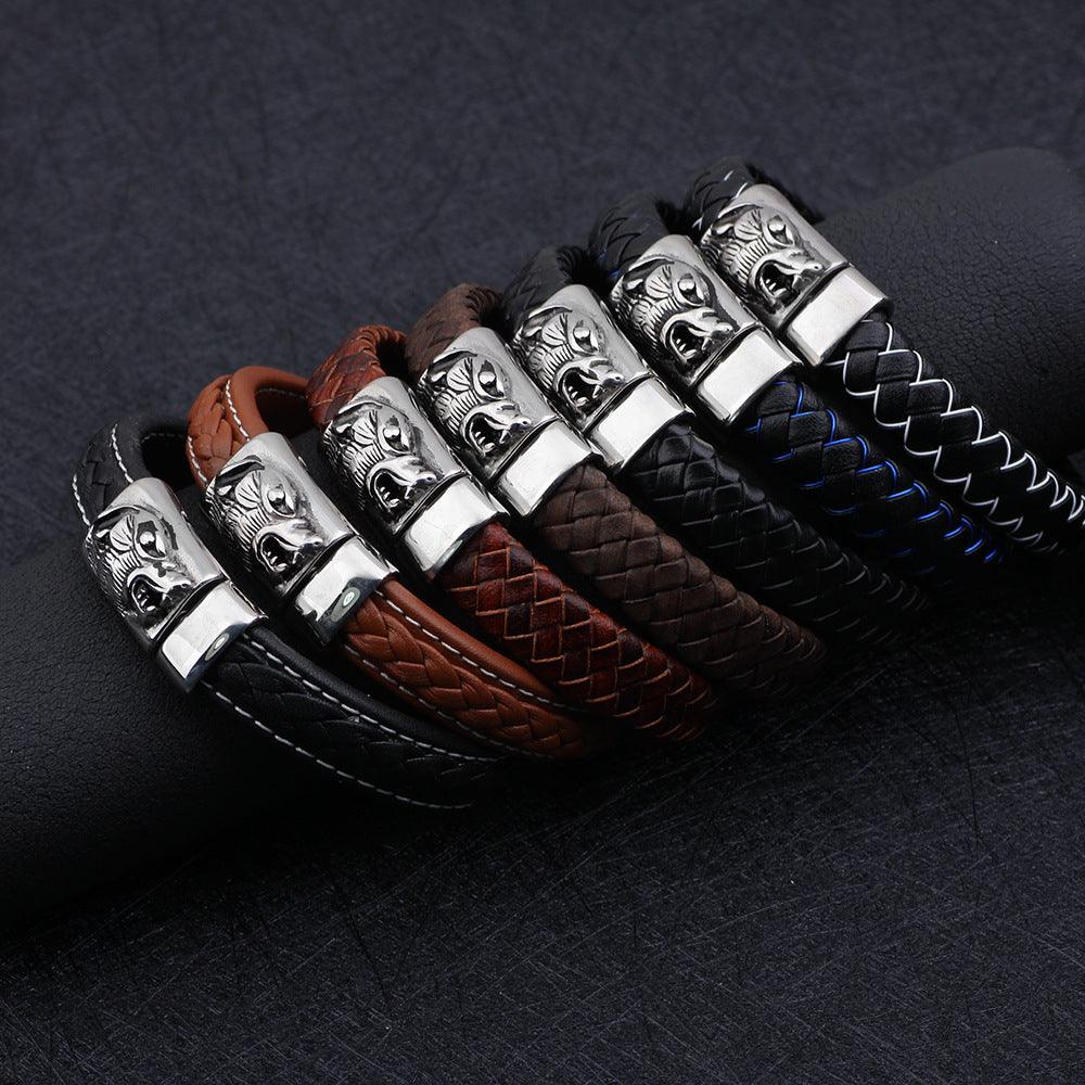 Stainless Steel Wolf Head Bracelet - RMKA SELECT