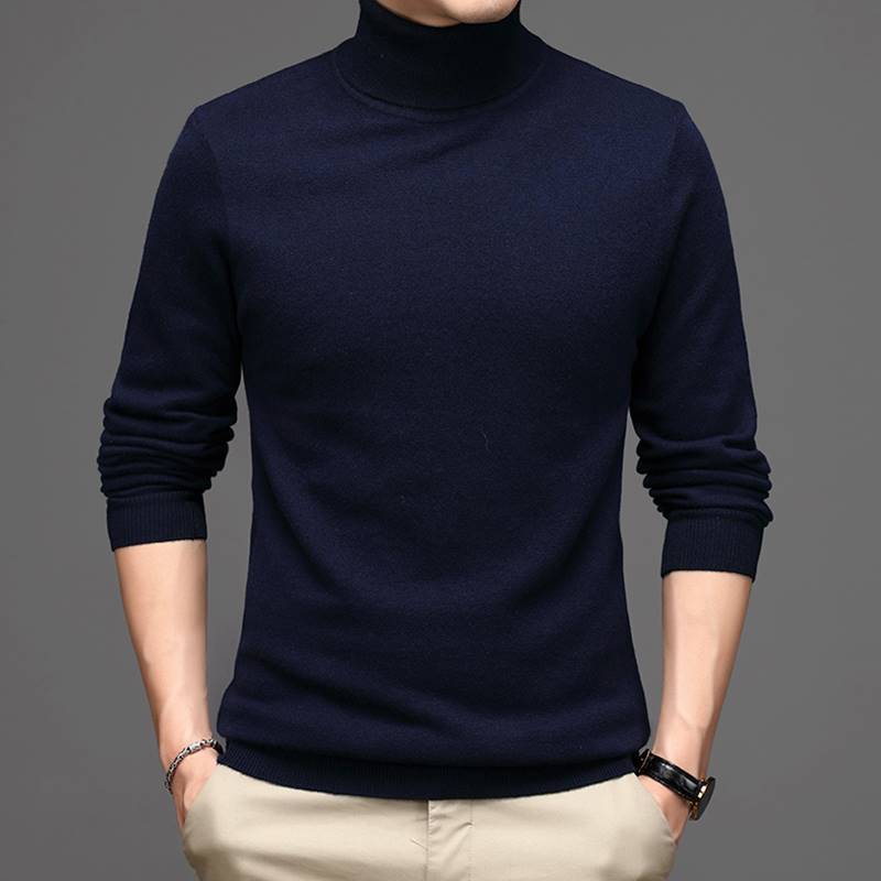 Men's Pure Cashmere Turtle Neck