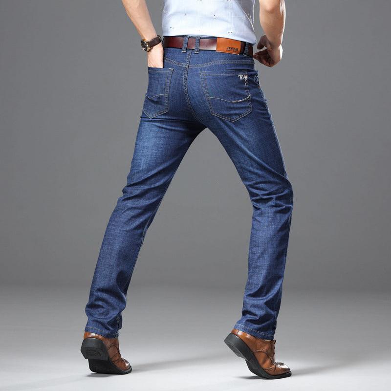 Men's Light Summer Straight Stretch Slimming Jean's - RMKA SELECT home Theatre